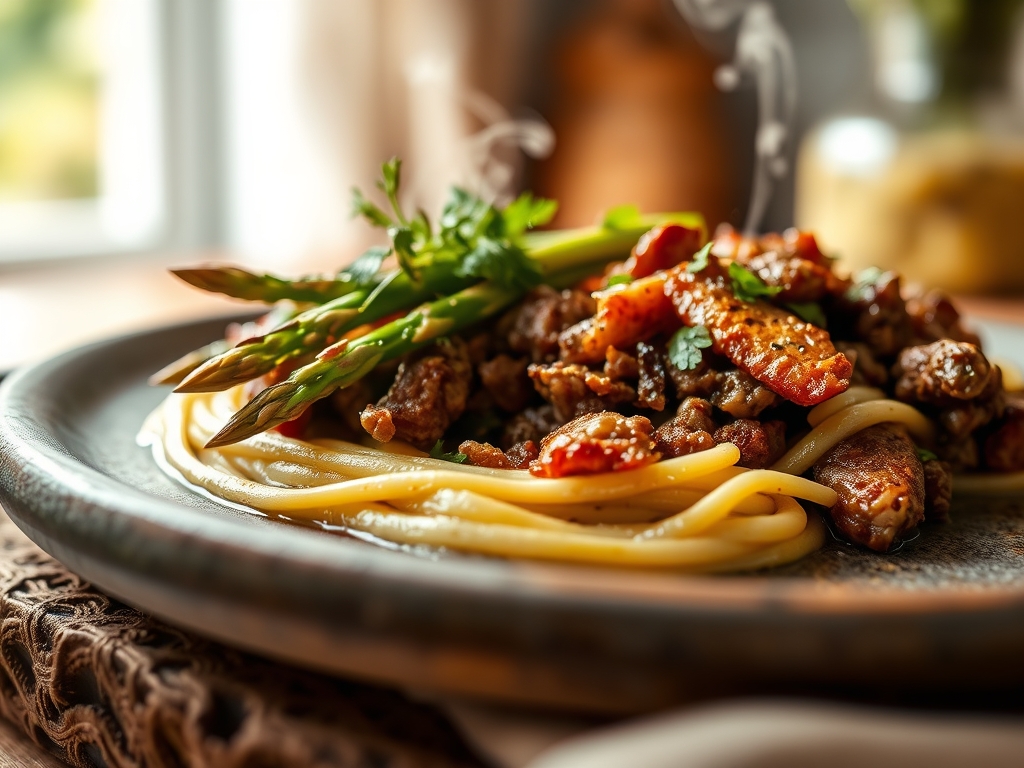 Freshly prepared asparagus ground beef recipes