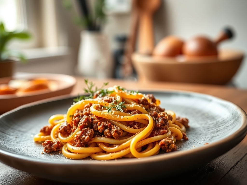 Freshly prepared baked pasta with ground beef recipes