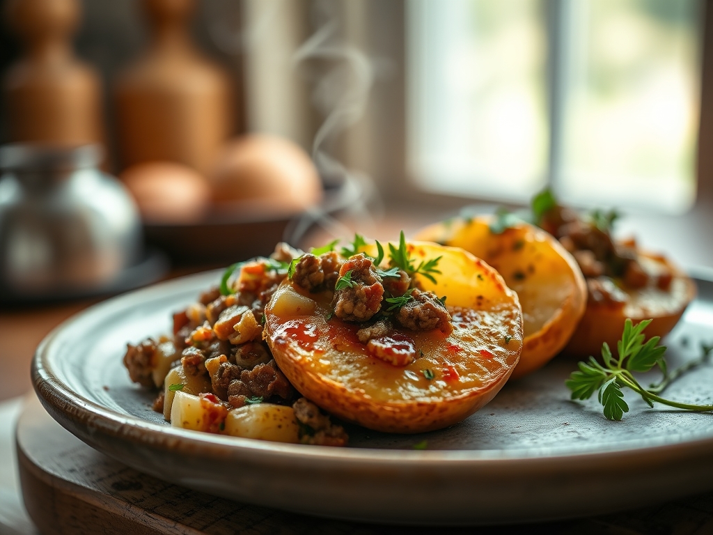 Freshly prepared ground sausage potato recipes