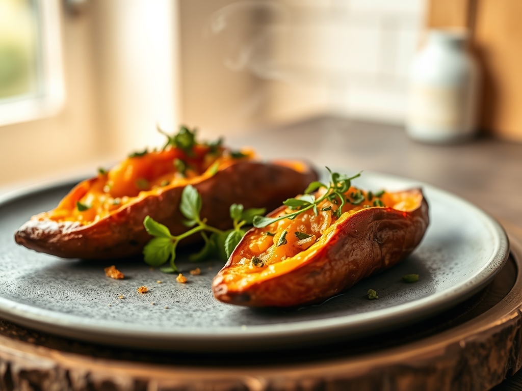 Freshly prepared high protein sweet potato recipes