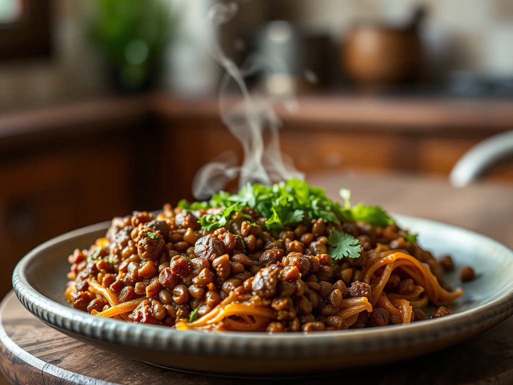 Freshly prepared lentil ground beef recipes