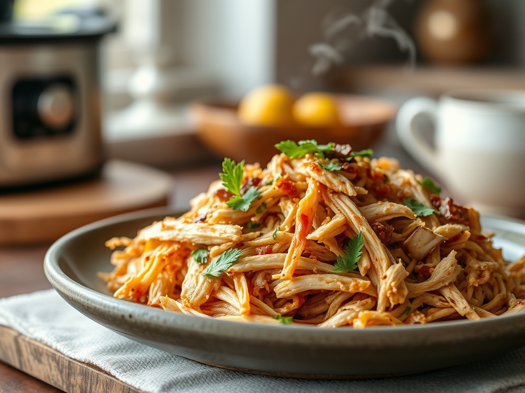 Freshly prepared shredded chicken recipes crock pot