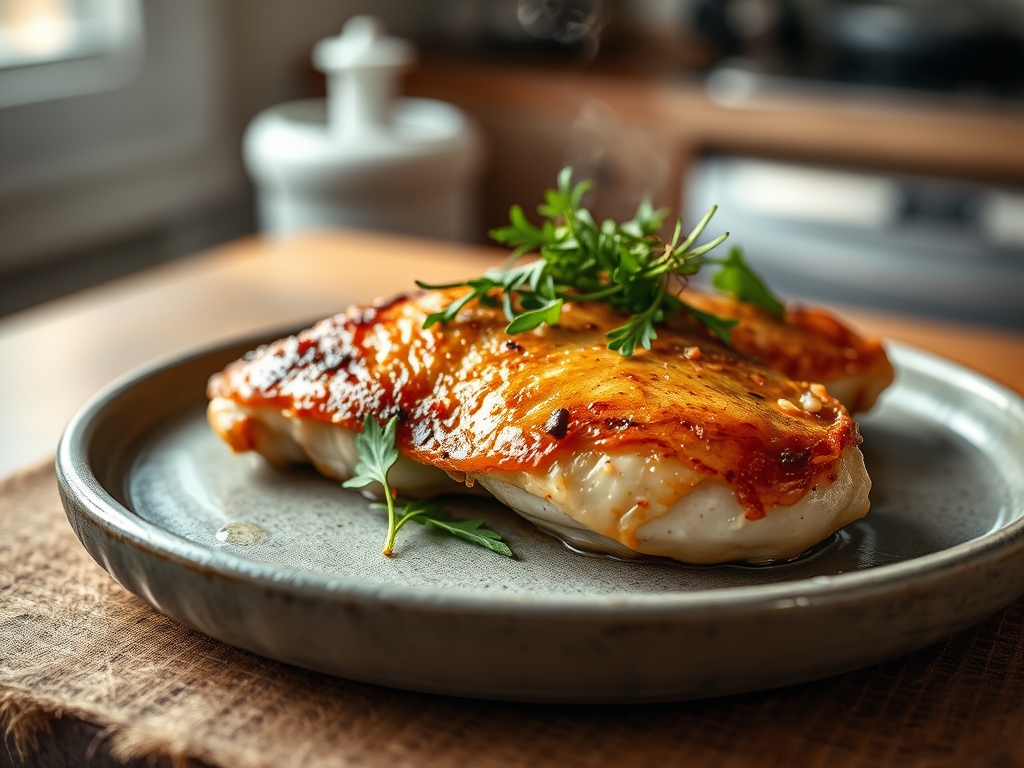 Freshly prepared simple baked chicken recipes breast